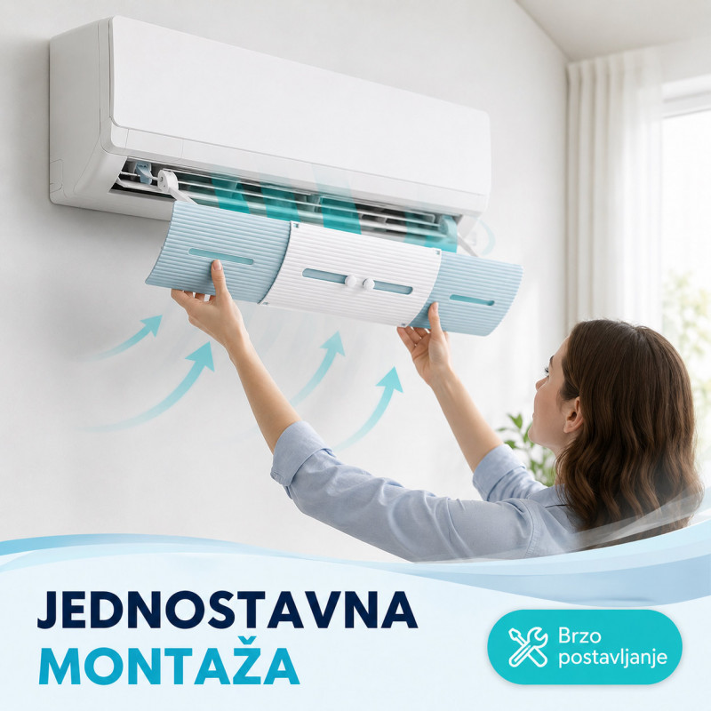 Podesivi vetrobran za klimu – bez direktnog duvanja 