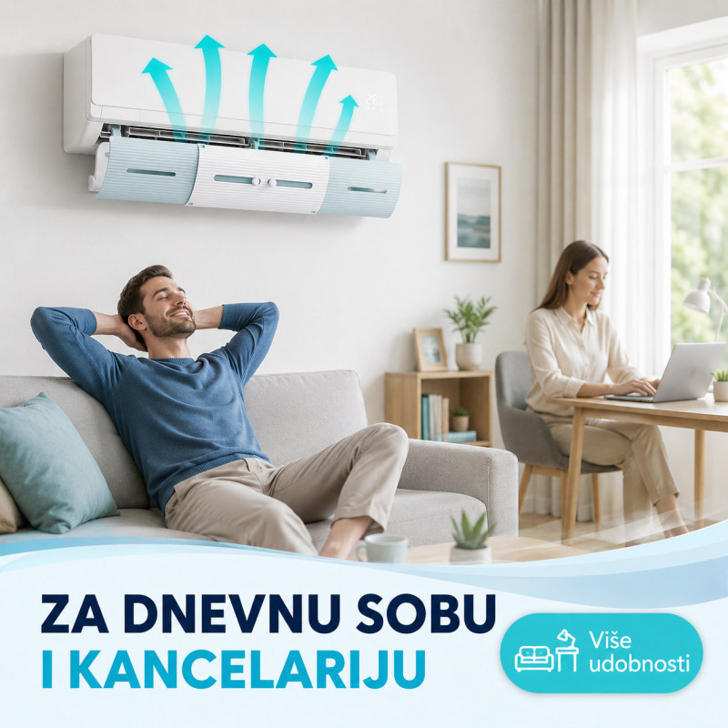 Podesivi vetrobran za klimu – bez direktnog duvanja 