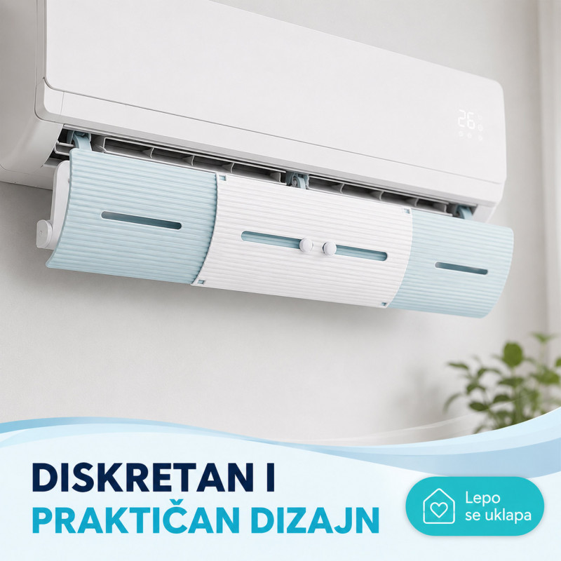 Podesivi vetrobran za klimu – bez direktnog duvanja 