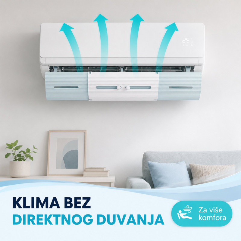 Podesivi vetrobran za klimu – bez direktnog duvanja 