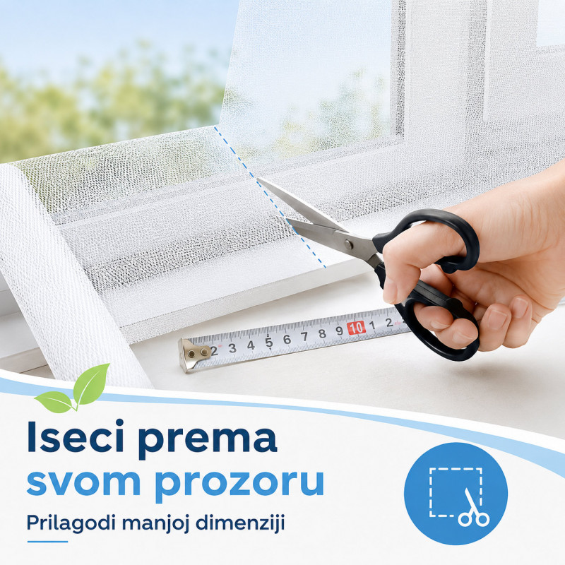 Bela mreža za prozor protiv komaraca 1,3 x 1,5 m
