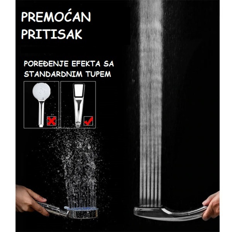 Booster Shower - Tuš sa 300 rupica za jak pritisak vode