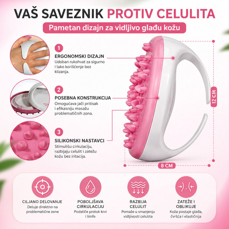 Ručni anticelulit masažer – za glatku i zategnutu kožu