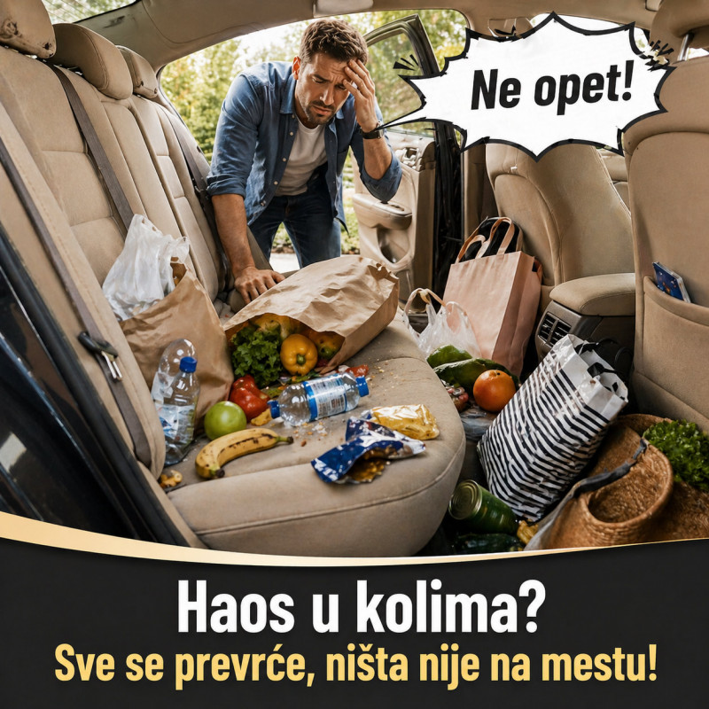 2 x Auto kuka za torbe i kese – dvostruki držač za sedište - Set od 2 komada