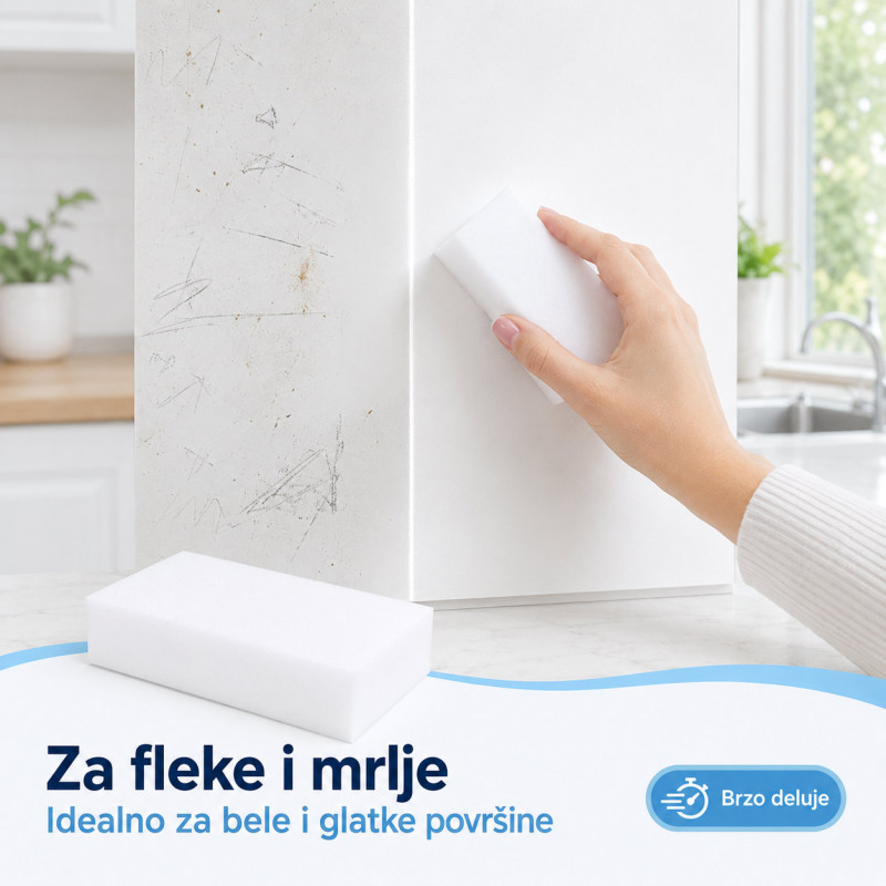 Set 2 magična melaminska sunđera za čišćenje bez hemije