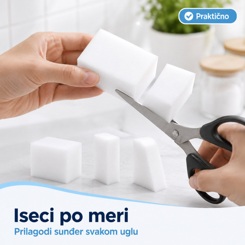 Set 2 magična melaminska sunđera za čišćenje bez hemije