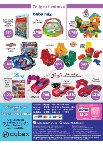 Aksa Katalog Akcija Beograd Nis Novi Sad 11 07 31 07 2014 Kuda U Kupovinu