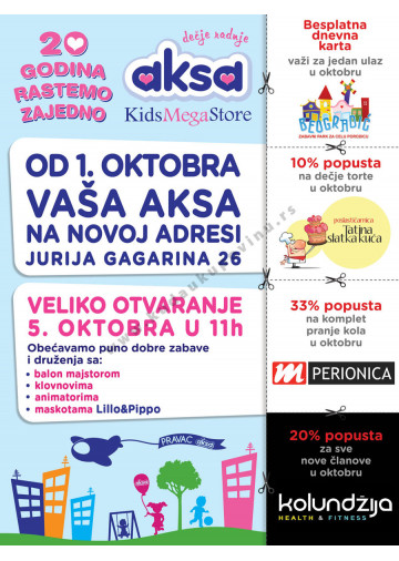 Aksa Katalog Akcija Otvaranje Novi Beograd 01 10 12 10 2014 Kuda U Kupovinu