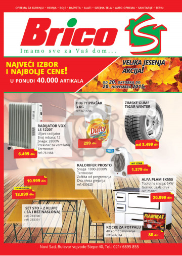 Brico S Novi Sad Katalog Akcija 20 10 20 11 2015 Kuda U Kupovinu