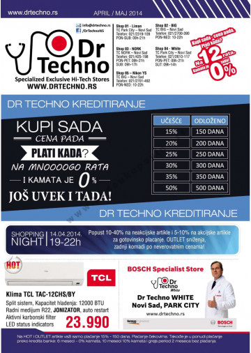 Dr Techno Katalog Akcija 14 04 15 05 2014 Kuda U Kupovinu