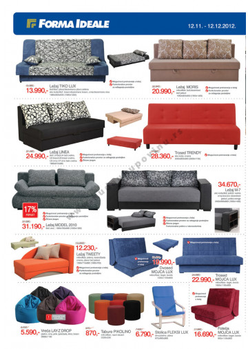 Forma Ideale Namestaj Katalog Akcija 12 11 12 12 2012 Kuda U Kupovinu