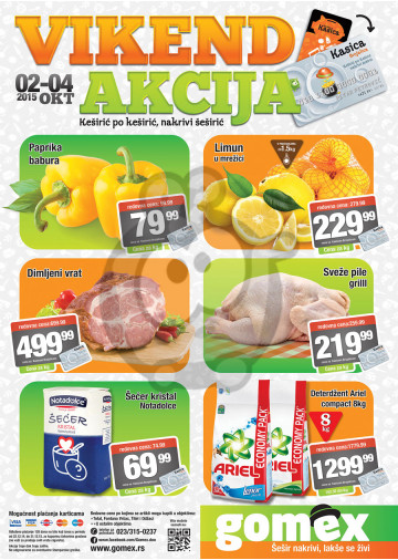 Gomex Vikend Akcija 02 10 04 10 2015 Kuda U Kupovinu