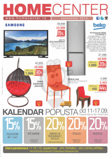 Home Center Katalog Akcija Septembar 11 09 01 10 2015 Kuda U Kupovinu