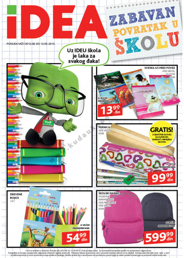 Idea Katalog Akcija Sve Za Skolu 12 08 12 09 2013 Kuda U Kupovinu