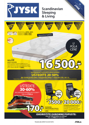 Jysk Katalog Akcija Sve Za Kucu 09 07 22 07 2015 Kuda U Kupovinu