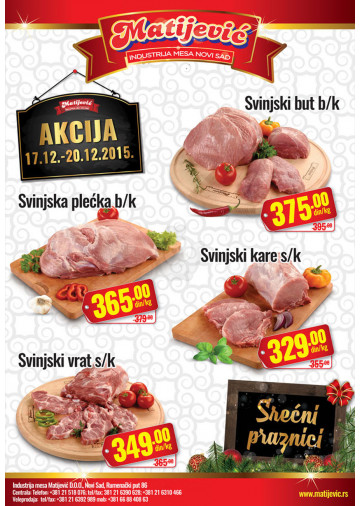 Proizvodi na akciji su obeleženi datumom trajanja - Redovne cene su podložne promenama