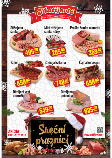 Proizvodi na akciji su obeleženi datumom trajanja - Redovne cene su podložne promenama