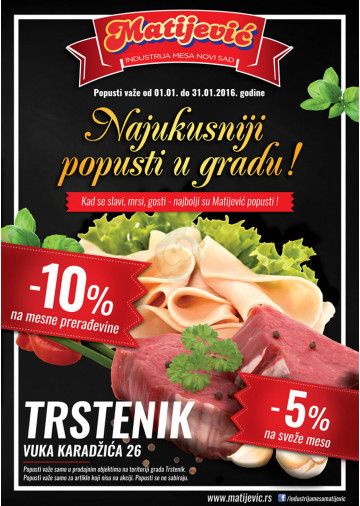 Proizvodi na akciji su obeleženi datumom trajanja - Redovne cene su podložne promenama