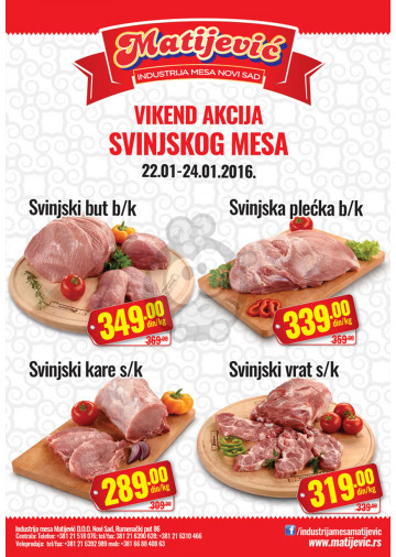 Matijevic Vikend Akcija Svinjsko Meso 22 01 24 01 2016 Kuda U Kupovinu