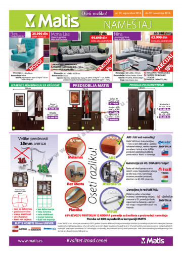 Matis Katalog Akcija 22 09 02 10 2014 Kuda U Kupovinu