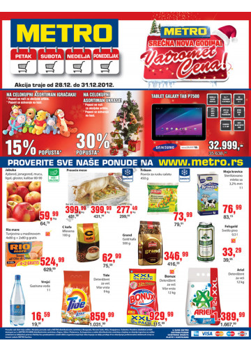 Metro Vikend Akcija 28 12 31 12 2012 Kuda U Kupovinu