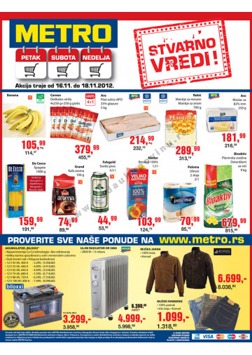 Metro Vikend Akcija 16 11 18 11 2012 Kuda U Kupovinu
