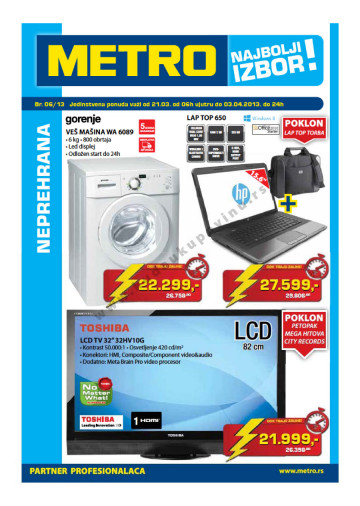 Metro Katalog Akcija Tehnika 21 03 03 04 2013 Kuda U Kupovinu