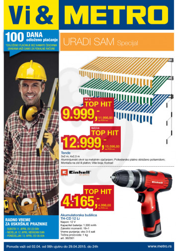 Metro Katalog Akcija Uradi Sam 02 04 29 04 2015 Kuda U Kupovinu