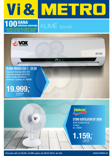 Metro Katalog Akcija Klime 25 06 08 07 2015 Kuda U Kupovinu