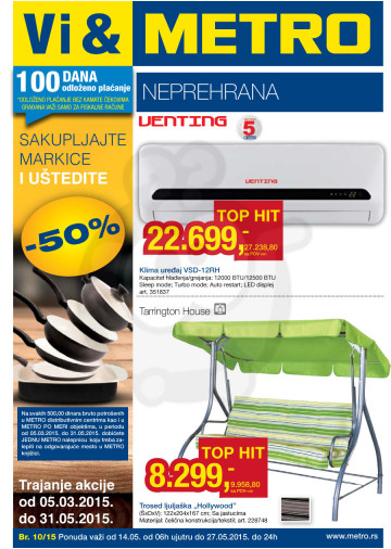 Metro Katalog Akcija Neprehrana 14 05 27 05 2015 Kuda U Kupovinu