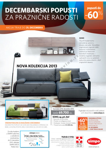 Simpo Namestaj Akcija Katalog 03 12 31 12 2012 Kuda U Kupovinu