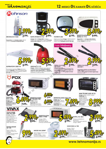 Tehnomanija Katalog Akcija Kucni Aparati 01 07 31 07 2013 Kuda U Kupovinu