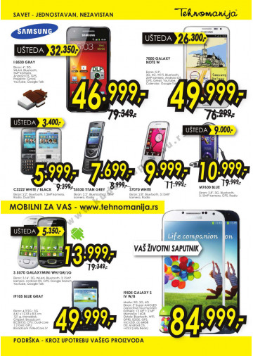 Tehnomanija Katalog Akcija Tableti I Mobilni 01 06 30 06 2013 Kuda U Kupovinu