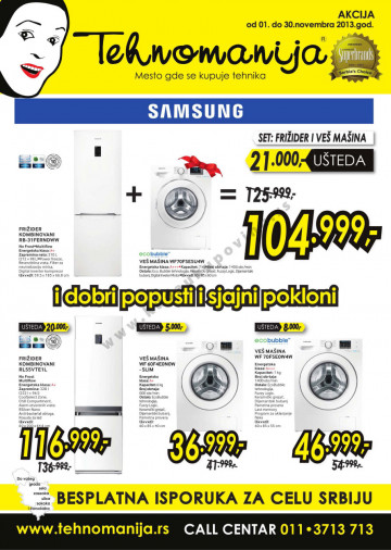 Tehnomanija Katalog Akcija Bela Tehnika 01 11 30 11 2013 Kuda U Kupovinu