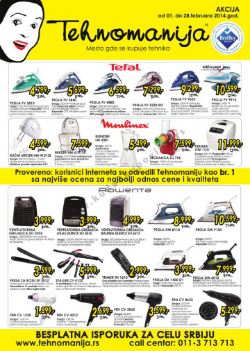 Tehnomanija Katalog Akcija Kucni Aparati 01 02 28 02 2014 Kuda U Kupovinu