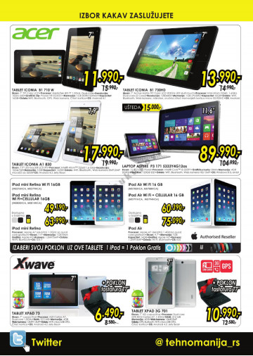 Tehnomanija Katalog Akcija Telefoni I Tableti 01 07 31 07 2014 Kuda U Kupovinu