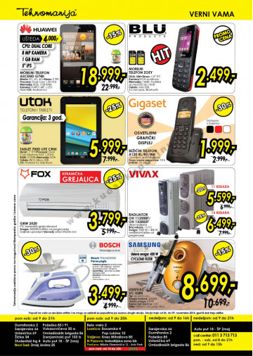 Tehnomanija Vikend Katalog Akcija 06 11 09 11 2013 Kuda U Kupovinu