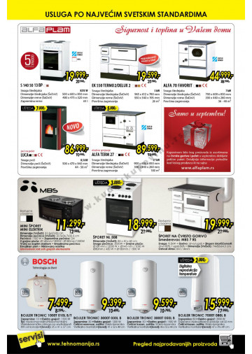 Tehnomanija Katalog Akcija Bela Tehnika 01 09 30 09 2014 Kuda U Kupovinu