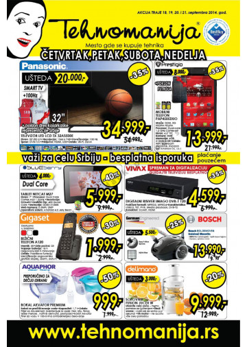Tehnomanija Vikend Katalog Akcija 18 09 21 09 2013 Kuda U Kupovinu