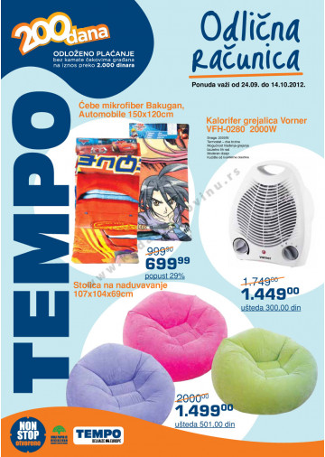 Tempo Katalog Akcija Tehnika 24 09 14 10 2012 Kuda U Kupovinu