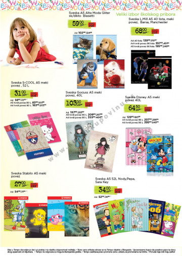 Tempo Akcija Katalog Sve Za Skolu 15 08 11 09 2013 Kuda U Kupovinu