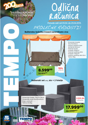 Tempo Akcija Katalog Basta 01 04 21 04 2013 Kuda U Kupovinu