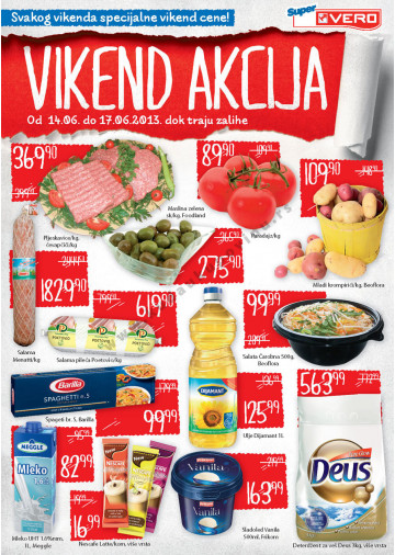 Super Vero Vikend Katalog Akcija 14 06 17 06 2013 Kuda U Kupovinu