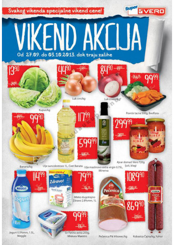 Super Vero Vikend Katalog Akcija 27 09 03 10 2013 Kuda U Kupovinu