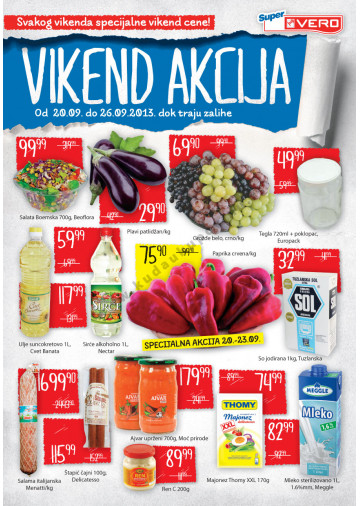 Super Vero Vikend Katalog Akcija 20 09 26 09 2013 Kuda U Kupovinu