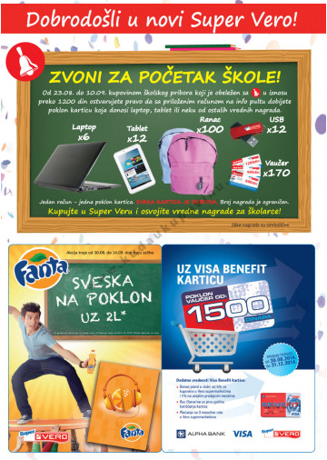 Super Vero Katalog Akcija Otvaranje 30 08 14 09 2014 Kuda U Kupovinu