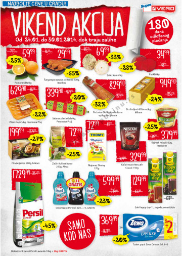 Super Vero Vikend Katalog Akcija 24 01 30 01 2014 Kuda U Kupovinu