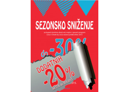 LISCA - Na sezonsko sniženje do 30% sada i dodatni popust od 20%