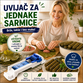 Uvijač za sarme u 3 koraka – za brže i jednake sarmice - Za kupus, zelje, blitvu, vinovu lozu i rolnice