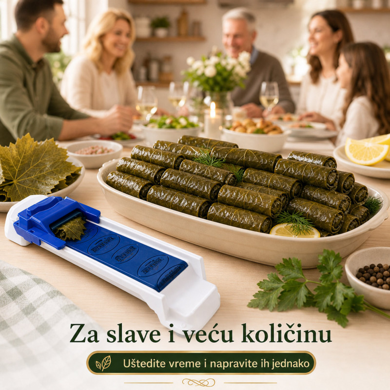 Uvijač za sarme u 3 koraka – za brže i jednake sarmice - Za kupus, zelje, blitvu, vinovu lozu i rolnice